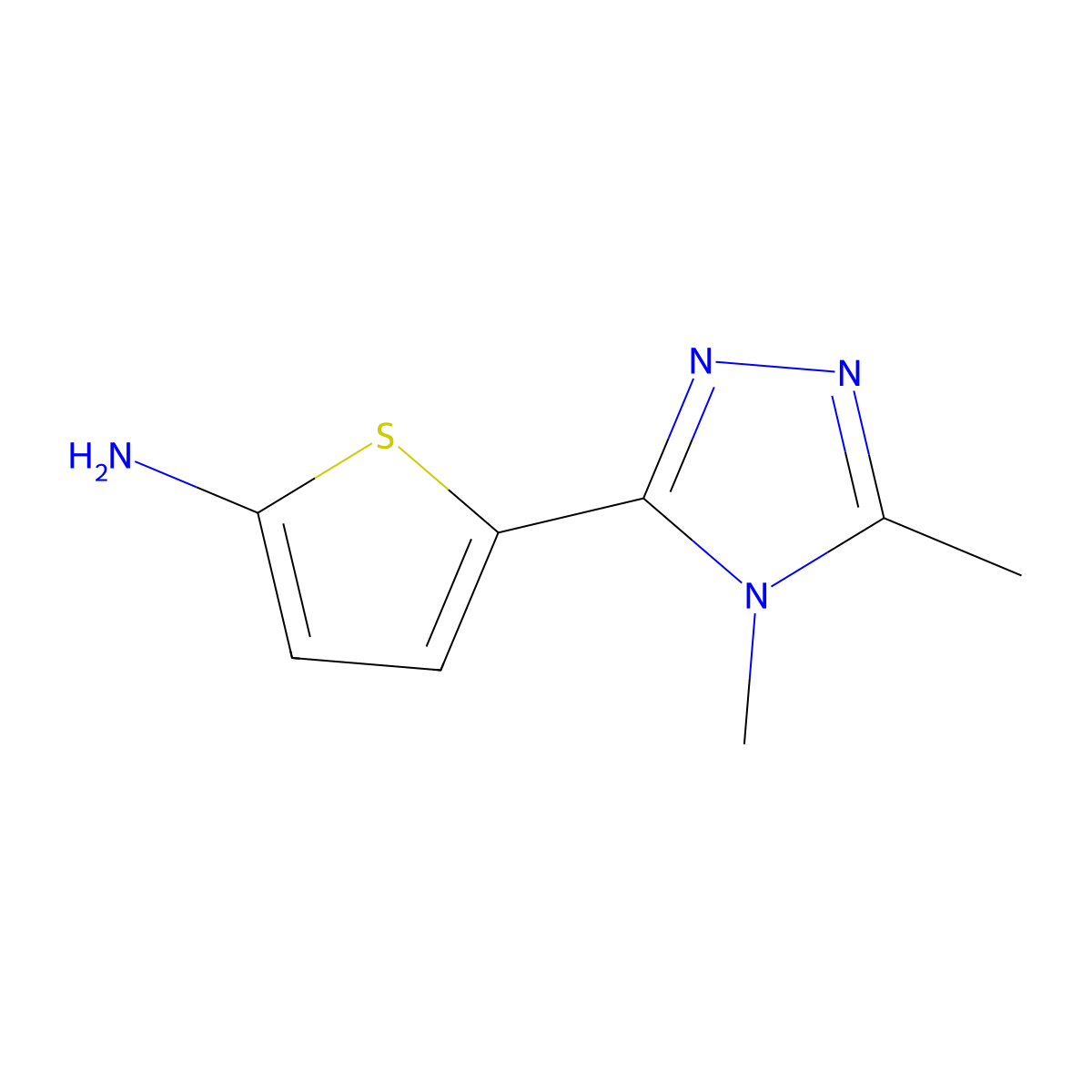 5-(4,5-Dimethyl-4h-1,2,4-triazol-3-yl)thiophen-2-amine molecular structure, CAS 1249516-68-4