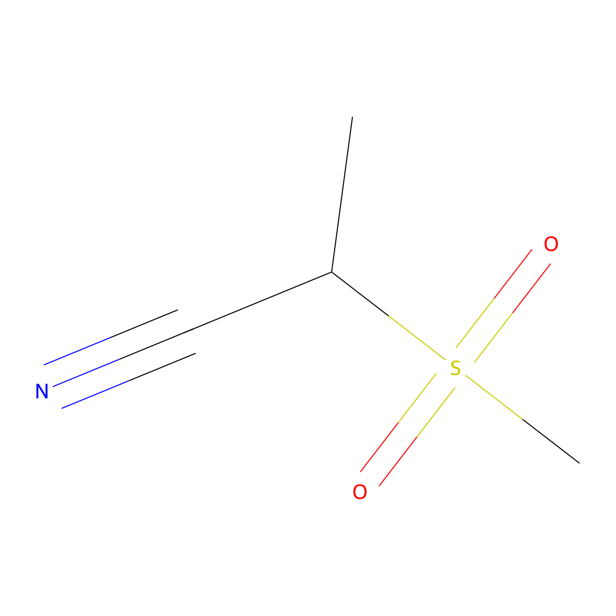 2-Methanesulfonylpropanenitrile molecular structure, CAS 1249519-31-0