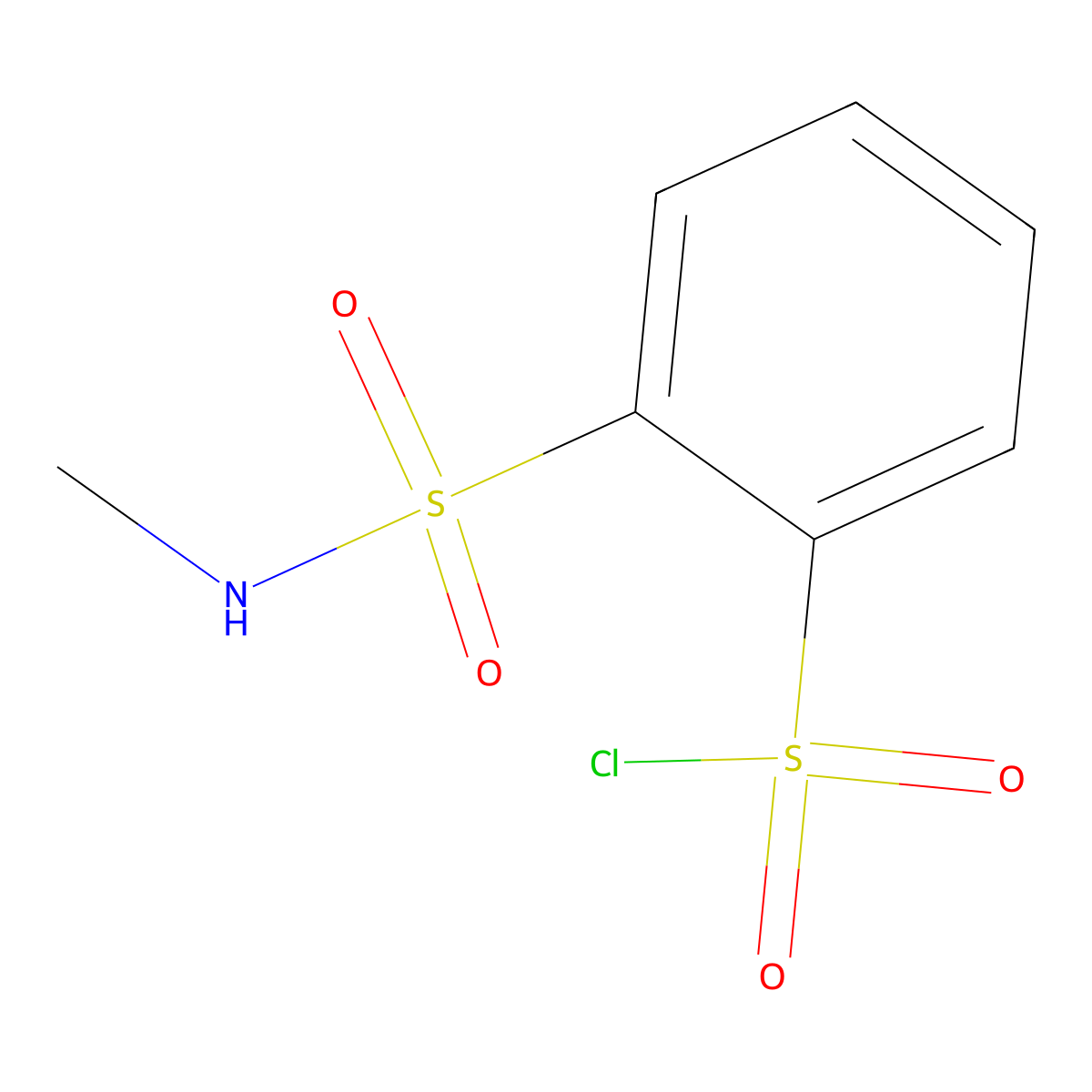 2-(Methylsulfamoyl)benzene-1-sulfonyl chloride molecular structure, CAS 1249519-81-0