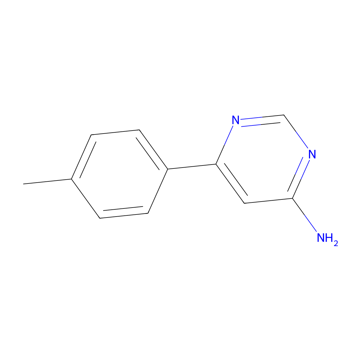 6-(4-Methylphenyl)pyrimidin-4-amine molecular structure, CAS 1249522-71-1