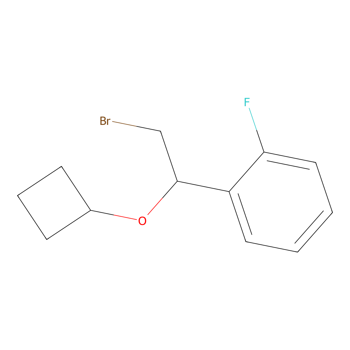 1-(2-Bromo-1-cyclobutoxyethyl)-2-fluorobenzene molecular structure, CAS 1249524-85-3