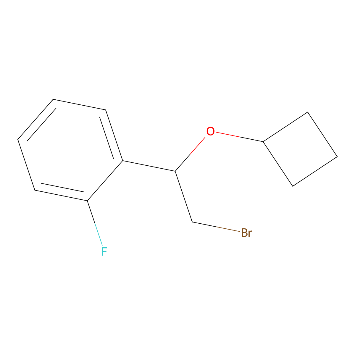 1-(2-Bromo-1-cyclobutoxyethyl)-2-fluorobenzene molecular structure, CAS 1249524-85-3