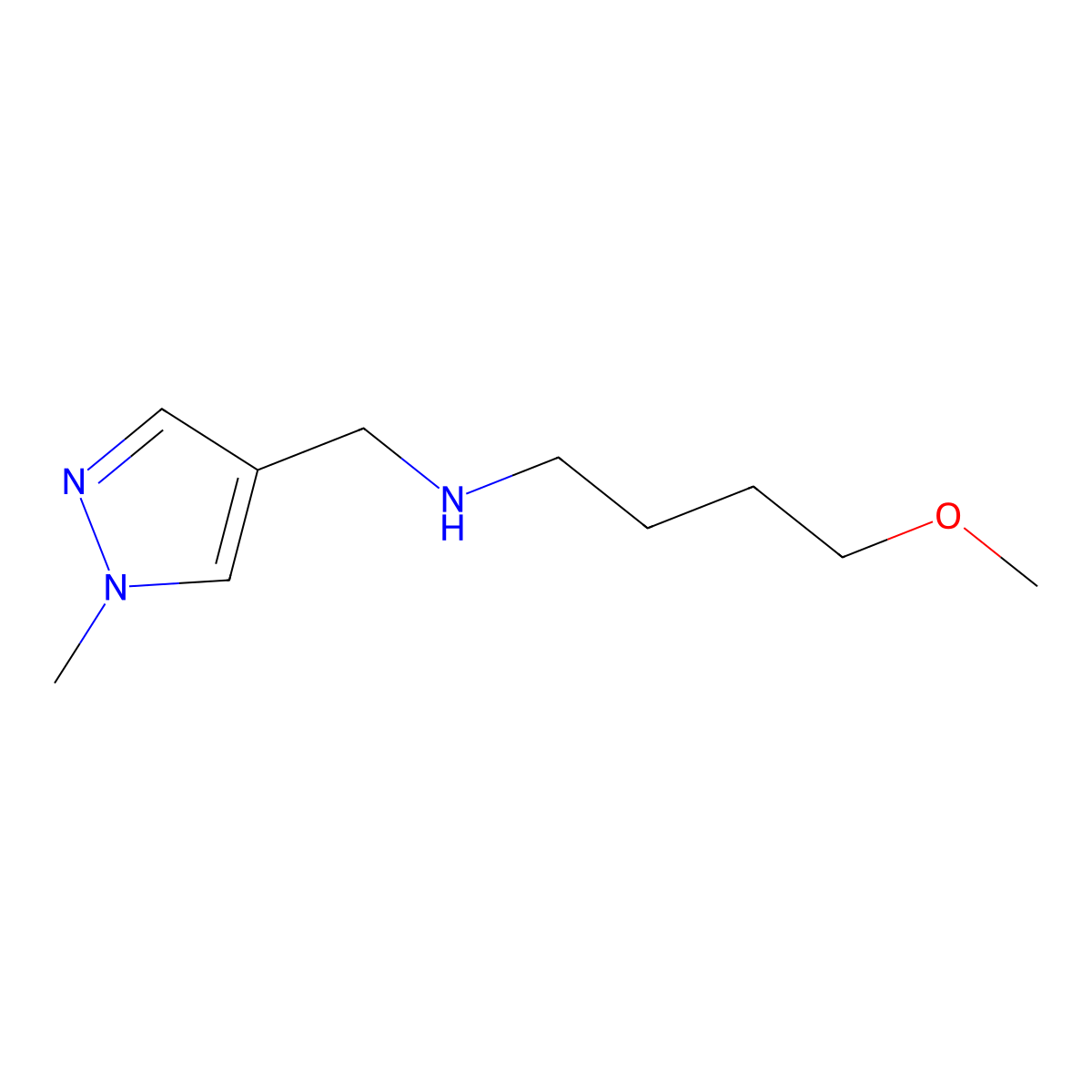 (4-Methoxybutyl)[(1-methyl-1H-pyrazol-4-yl)methyl]amine molecular structure, CAS 1249524-94-4