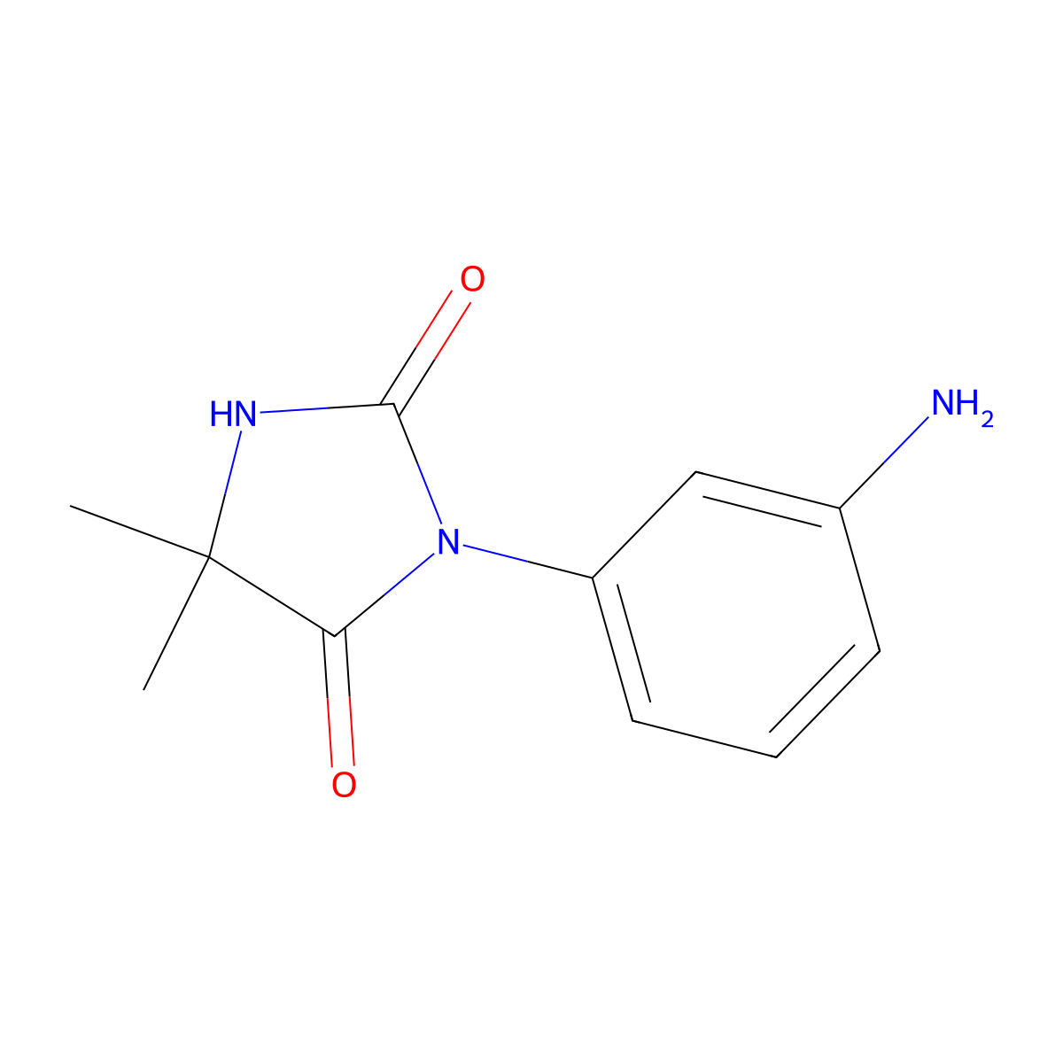 3-(3-Aminophenyl)-5,5-dimethylimidazolidine-2,4-dione molecular structure, CAS 1249525-89-0
