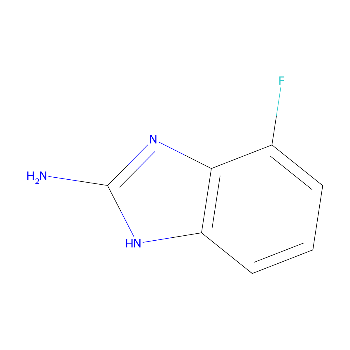 4-fluoro-1H-1,3-benzodiazol-2-amine molecular structure, CAS 1249526-67-7