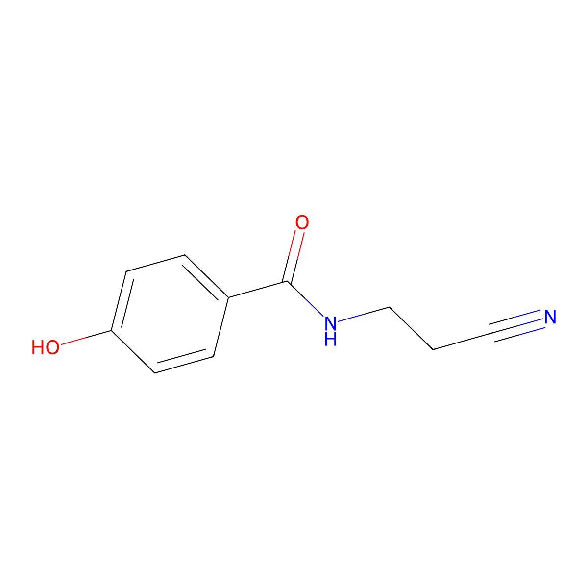 N-(2-cyanoethyl)-4-hydroxybenzamide molecular structure, CAS 1249527-36-3