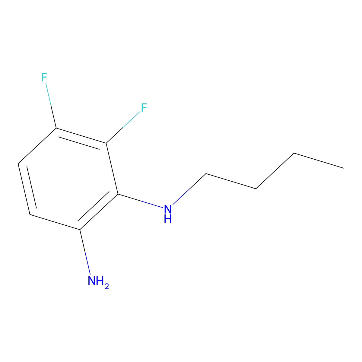 1-N-Butyl-5,6-difluorobenzene-1,2-diamine molecular structure, CAS 1249528-13-9