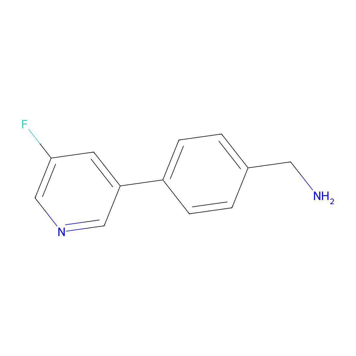 [4-(5-Fluoropyridin-3-yl)phenyl]methanamine molecular structure, CAS 1249532-24-8