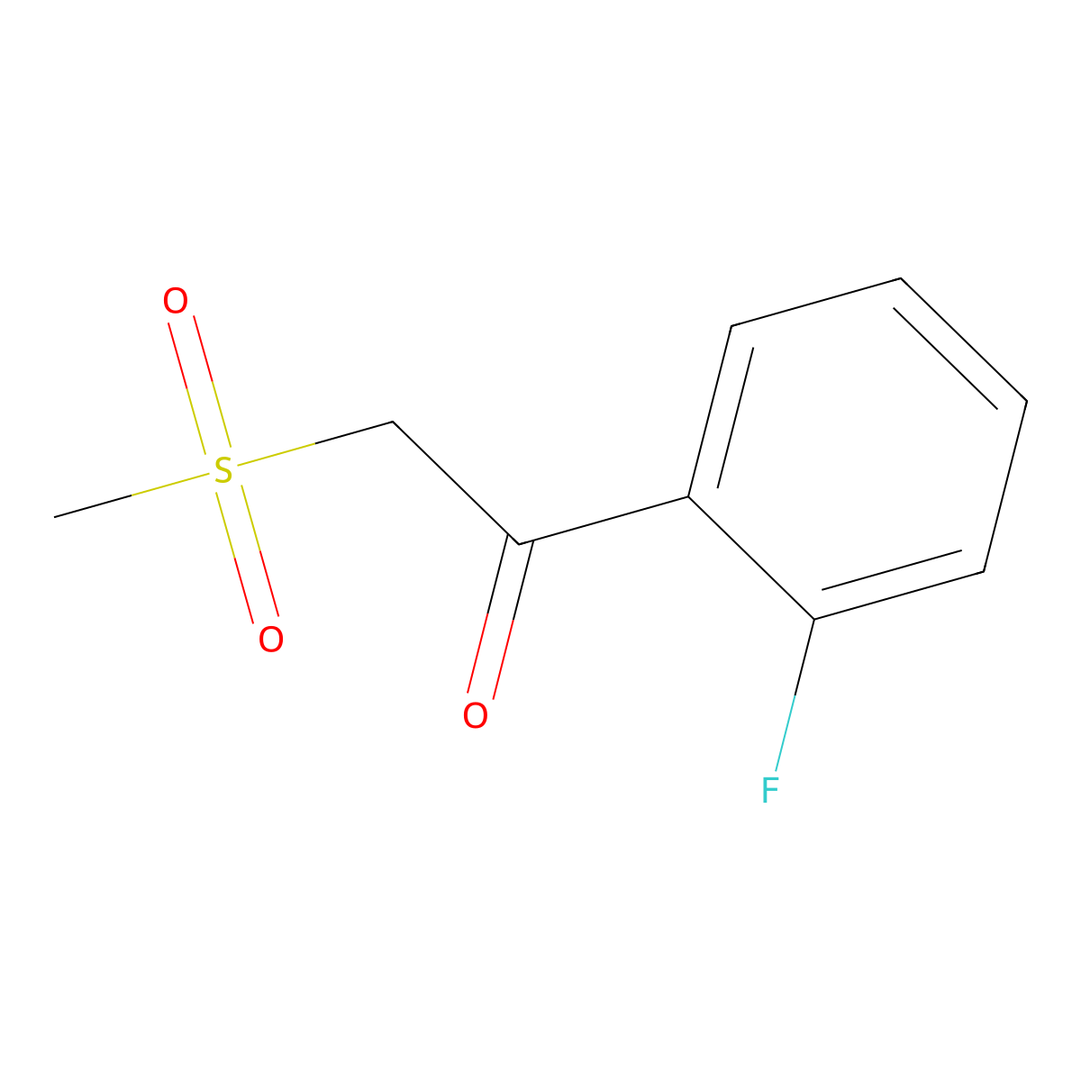 1-(2-Fluorophenyl)-2-methanesulfonylethan-1-one molecular structure, CAS 1249532-55-5