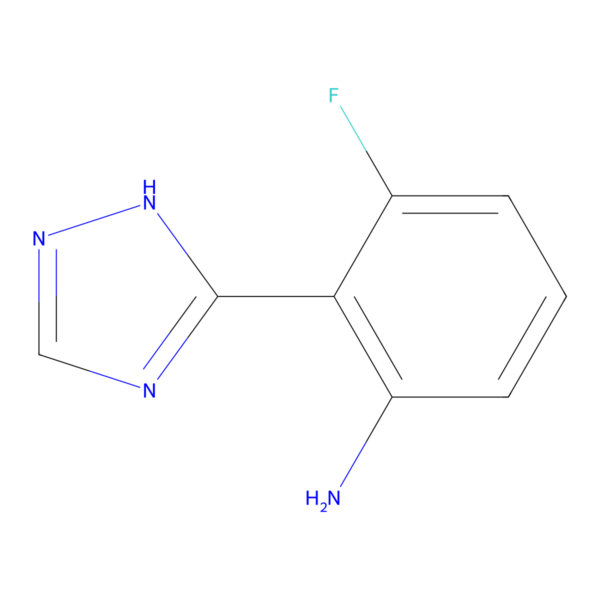 3-fluoro-2-(1H-1,2,4-triazol-3-yl)aniline molecular structure, CAS 1249534-87-9