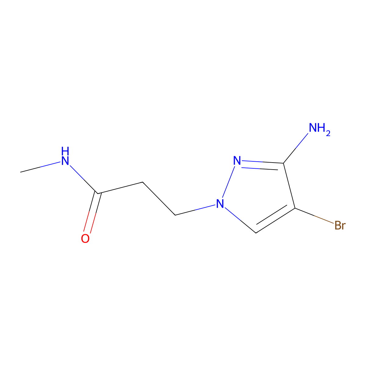 3-(3-Amino-4-bromo-1H-pyrazol-1-YL)-N-methylpropanamide molecular structure, CAS 1249538-77-9
