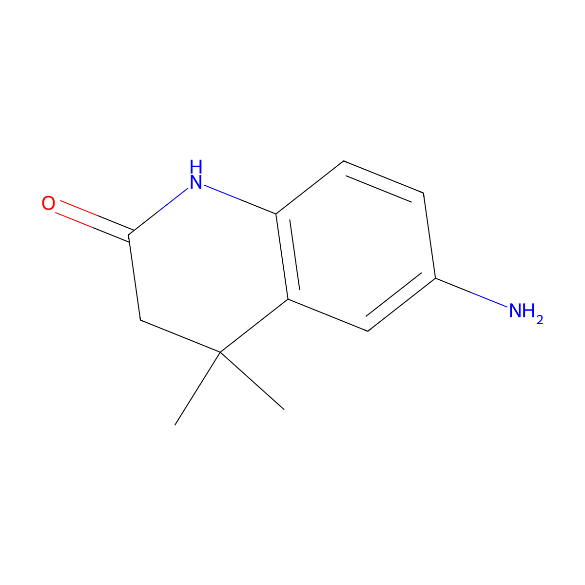 6-Amino-4,4-dimethyl-3,4-dihydroquinolin-2(1H)-one molecular structure, CAS 124954-76-3