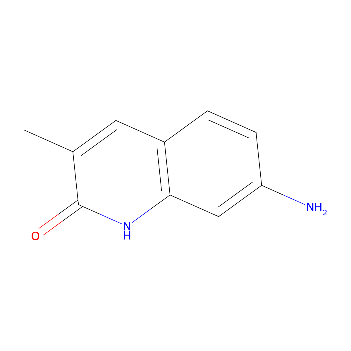 7-Amino-3-methyl-1,2-dihydroquinolin-2-one molecular structure, CAS 124954-81-0