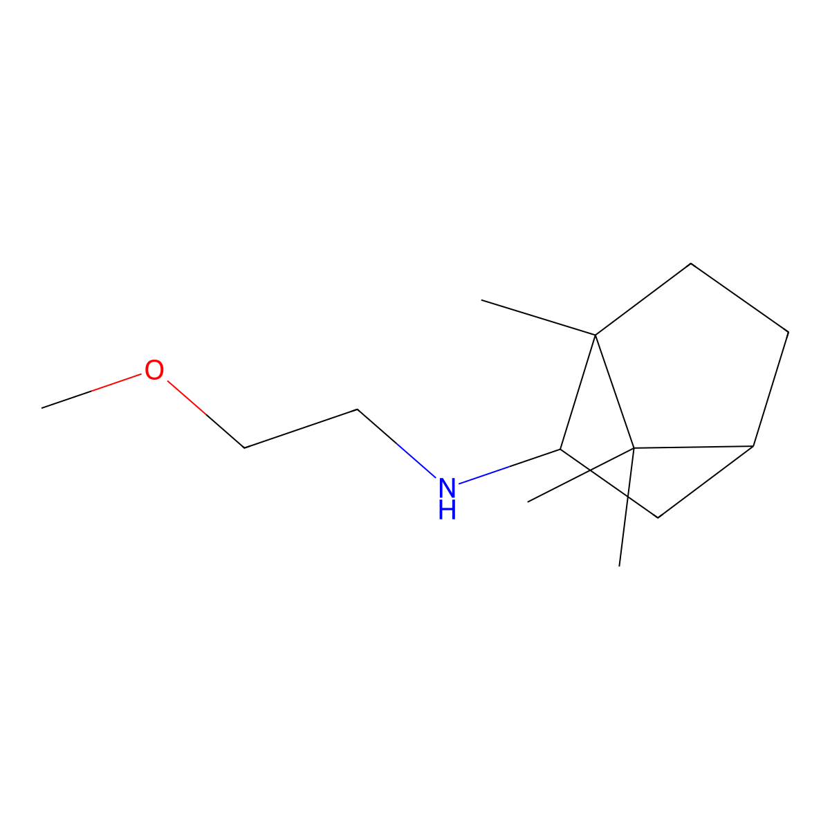 N-(2-methoxyethyl)-1,7,7-trimethylbicyclo[2.2.1]heptan-2-amine molecular structure, CAS 1249540-85-9