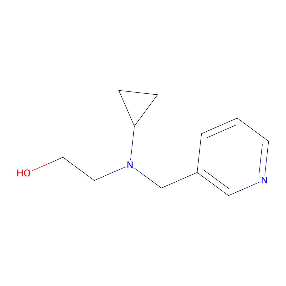 2-(Cyclopropyl-pyridin-3-ylmethyl-amino)-ethanol molecular structure, CAS 1249544-26-0