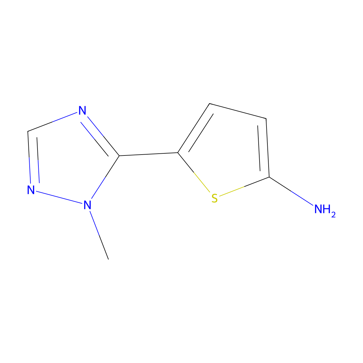 5-(1-Methyl-1h-1,2,4-triazol-5-yl)thiophen-2-amine molecular structure, CAS 1249545-35-4