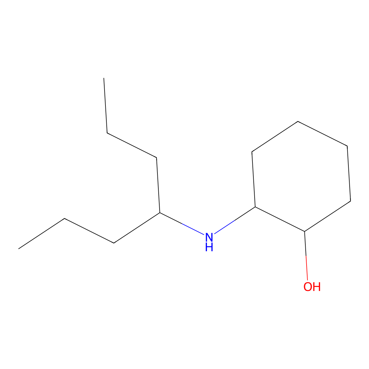 2-[(Heptan-4-yl)amino]cyclohexan-1-ol molecular structure, CAS 1249546-71-1