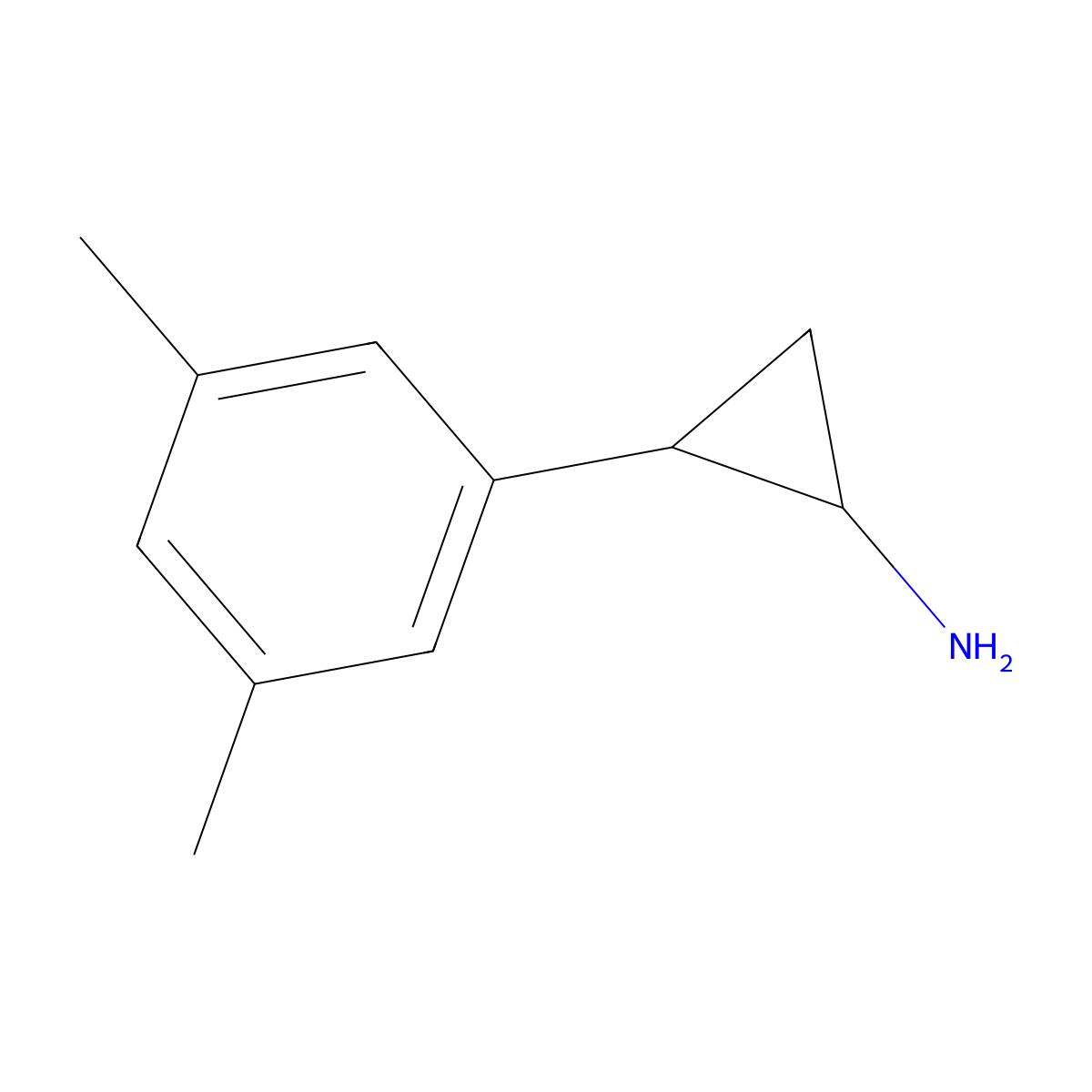 2-(3,5-Dimethylphenyl)cyclopropan-1-amine molecular structure, CAS 1249547-96-3