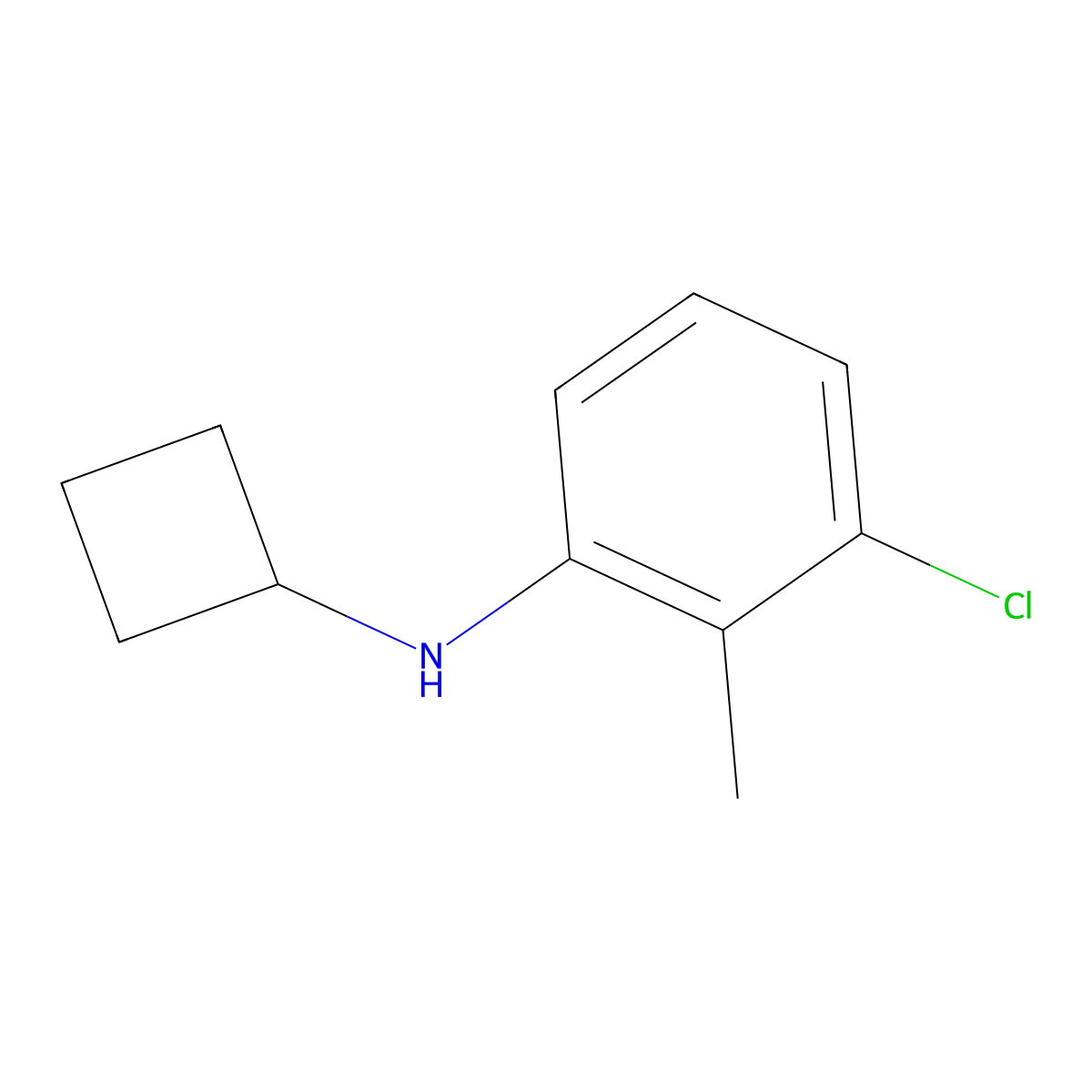 3-chloro-N-cyclobutyl-2-methylaniline molecular structure, CAS 1249547-97-4