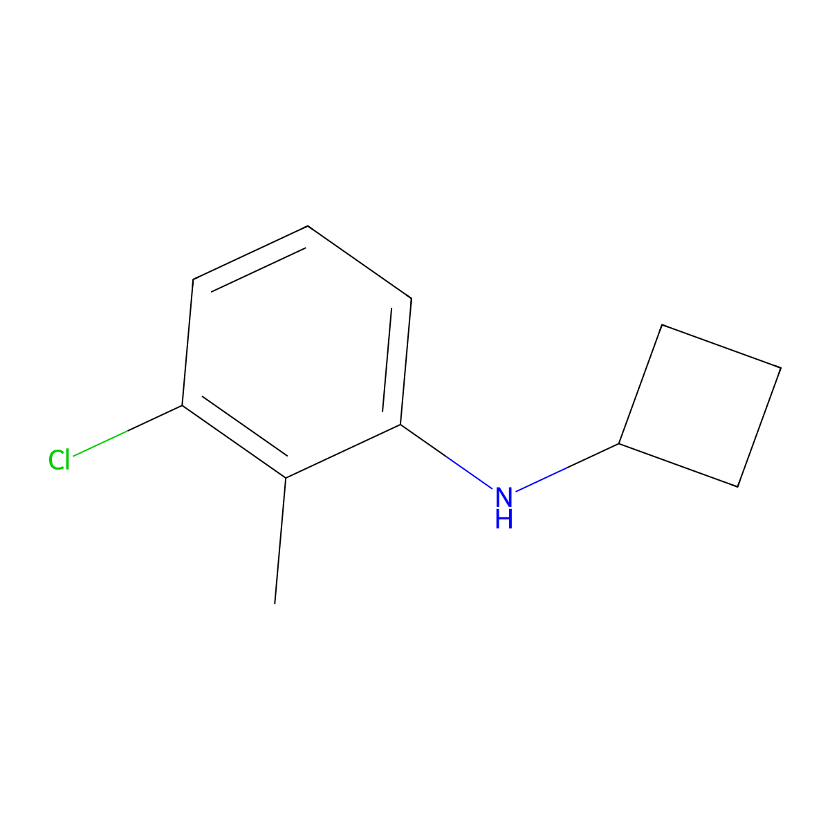 3-chloro-N-cyclobutyl-2-methylaniline molecular structure, CAS 1249547-97-4