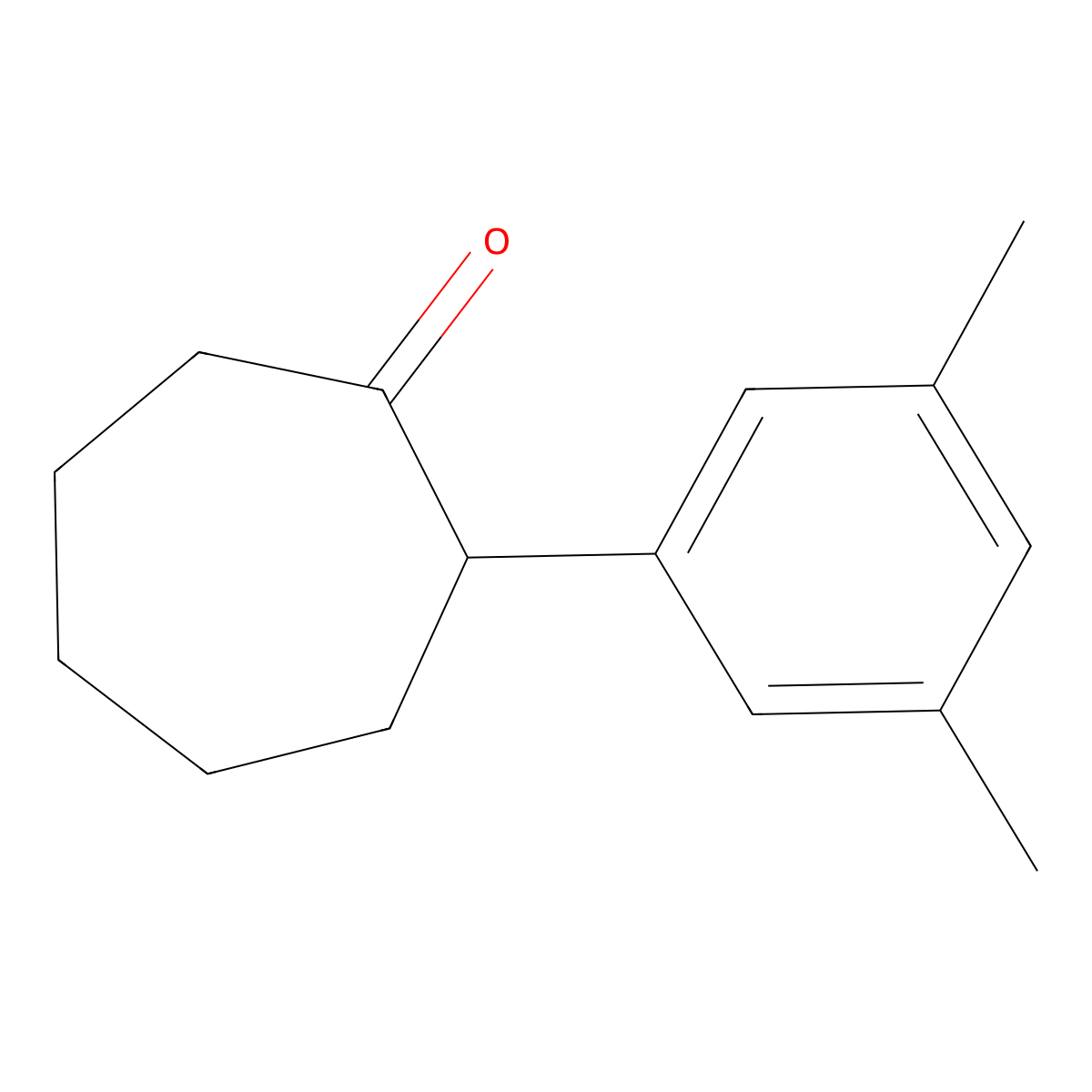 2-(3,5-Dimethylphenyl)cycloheptan-1-one molecular structure, CAS 1249548-12-6