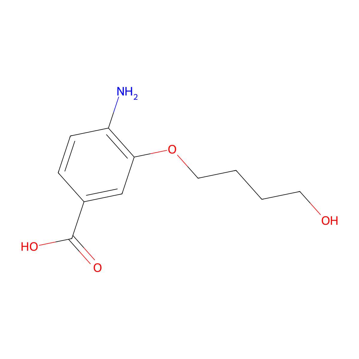 4-Amino-3-(4-hydroxybutoxy)benzoic acid molecular structure, CAS 1249548-46-6
