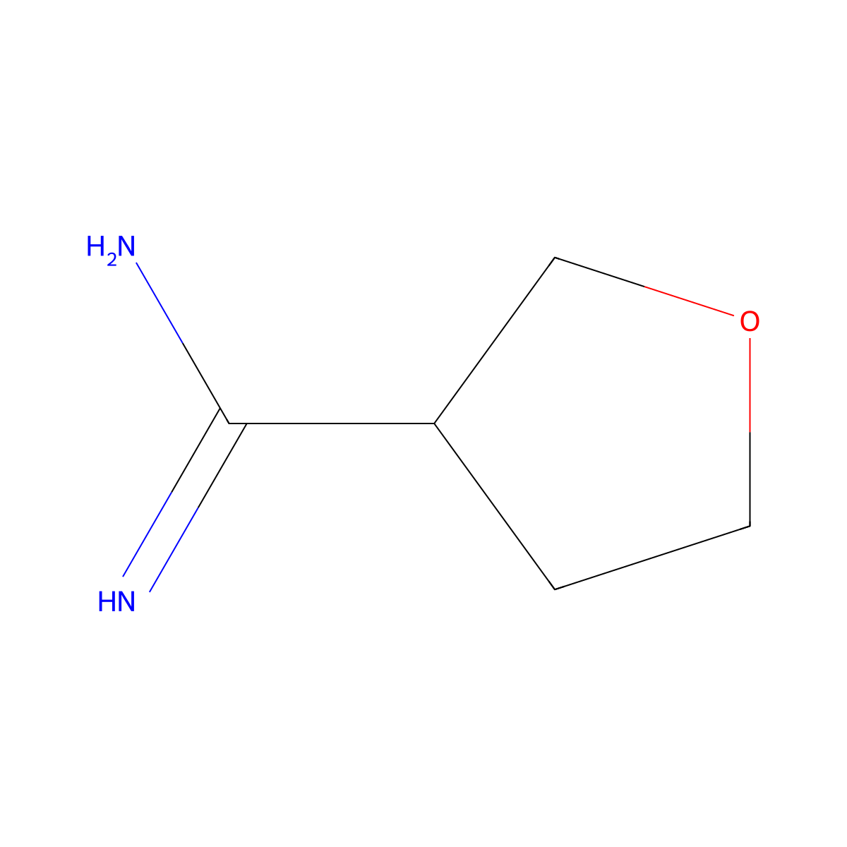 Oxolane-3-carboximidamide molecular structure, CAS 1249549-94-7