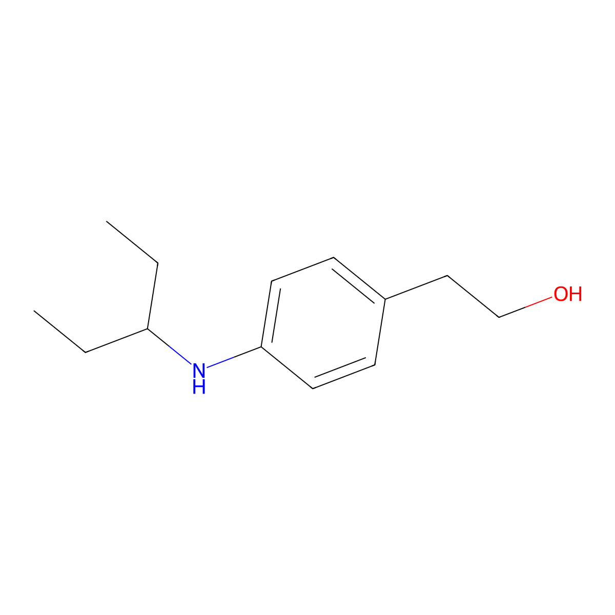 2-{4-[(Pentan-3-yl)amino]phenyl}ethan-1-ol molecular structure, CAS 1249551-88-9