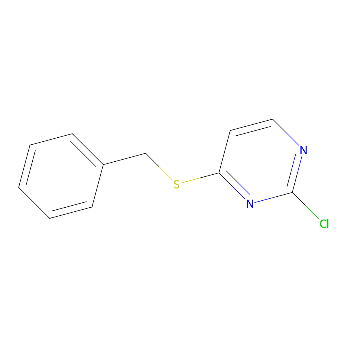 4-(Benzylsulfanyl)-2-chloropyrimidine molecular structure, CAS 1249555-98-3