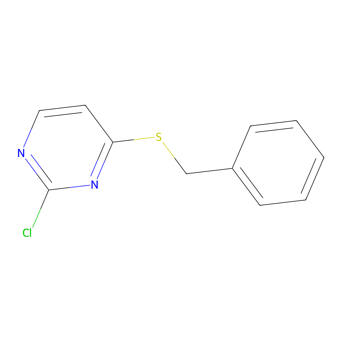 4-(Benzylsulfanyl)-2-chloropyrimidine molecular structure, CAS 1249555-98-3