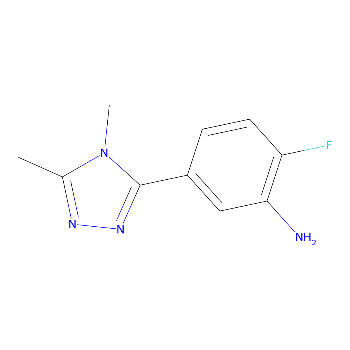 5-(4,5-Dimethyl-4h-1,2,4-triazol-3-yl)-2-fluoroaniline molecular structure, CAS 1249556-41-9