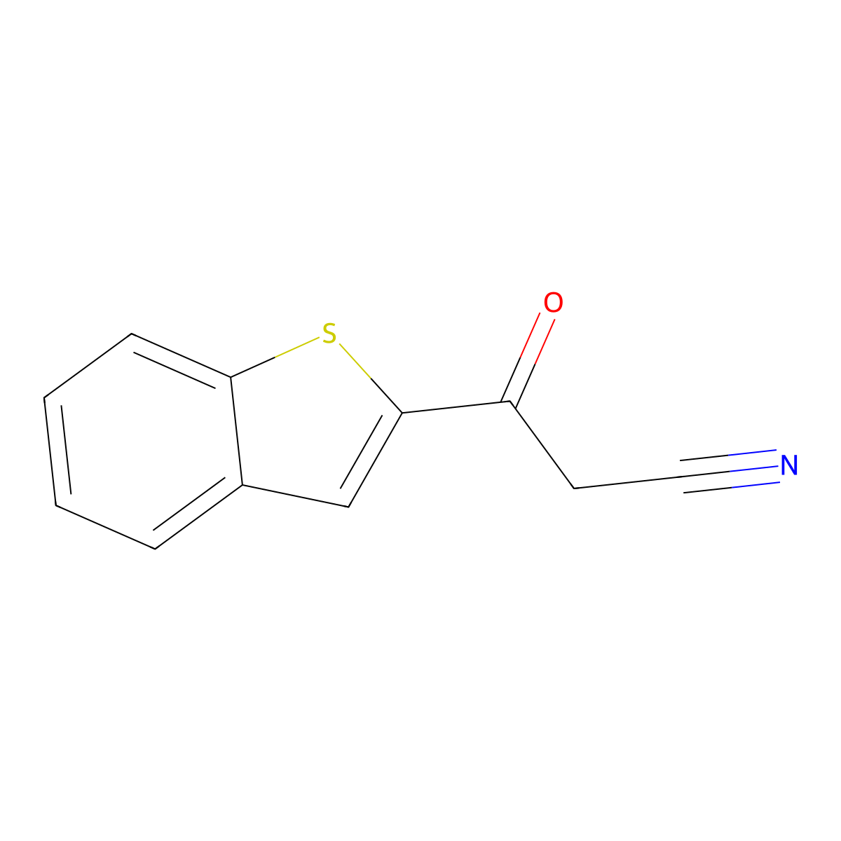 3-(1-Benzothiophen-2-yl)-3-oxopropanenitrile molecular structure, CAS 1249556-86-2