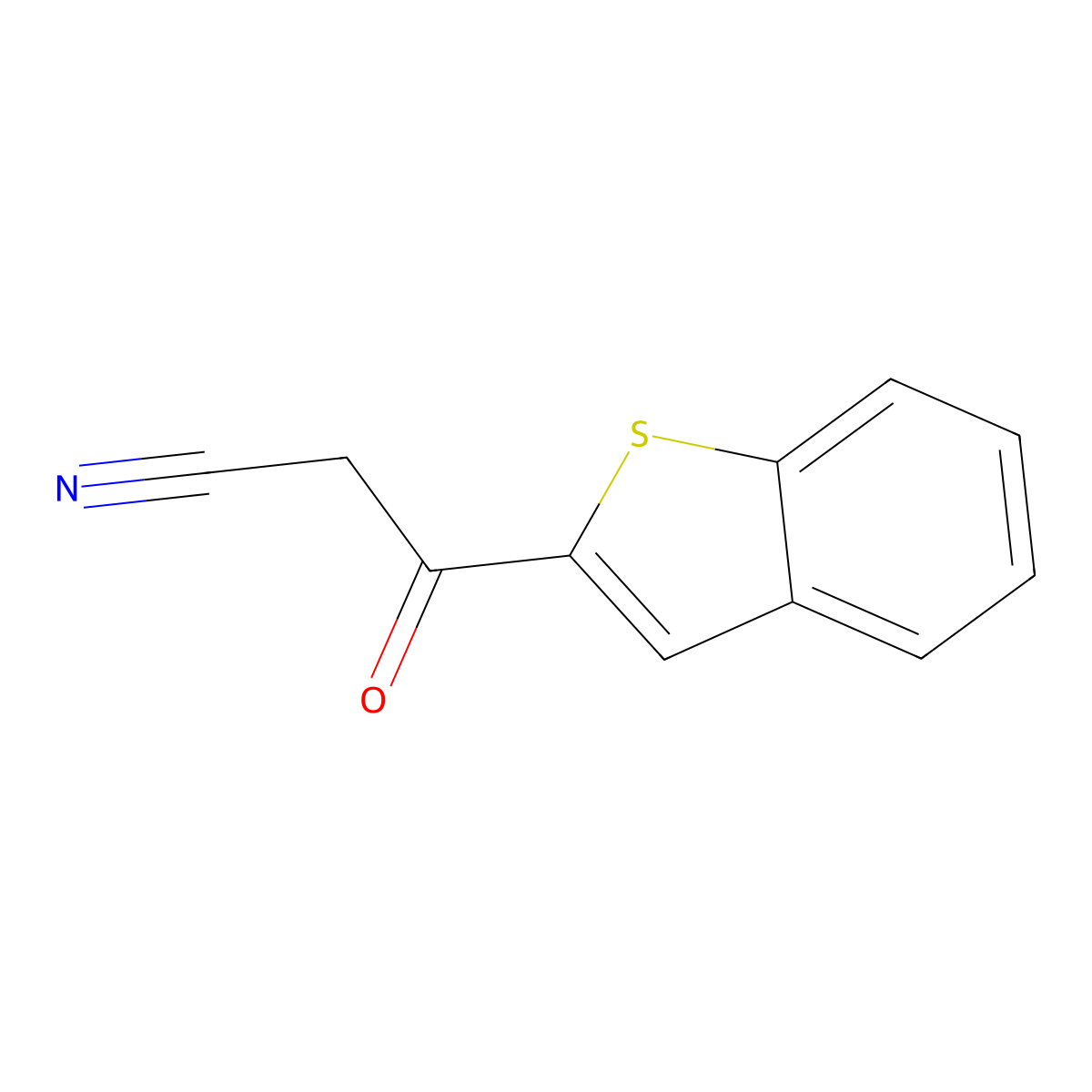 3-(1-Benzothiophen-2-yl)-3-oxopropanenitrile molecular structure, CAS 1249556-86-2
