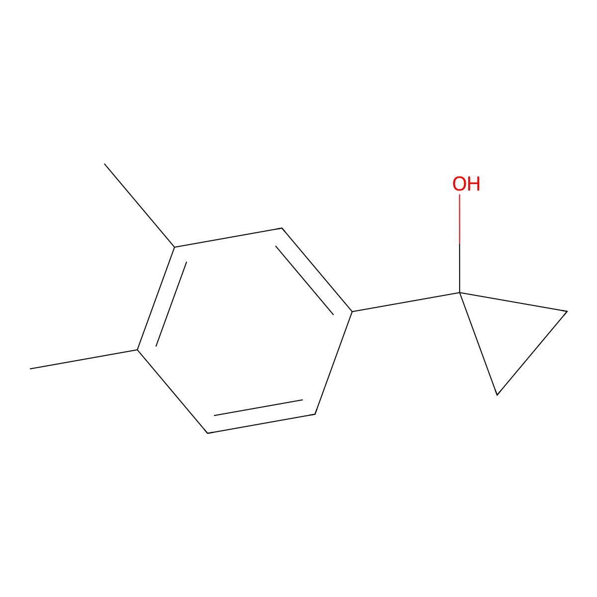 1-(3,4-Dimethylphenyl)cyclopropan-1-ol molecular structure, CAS 1249557-14-9