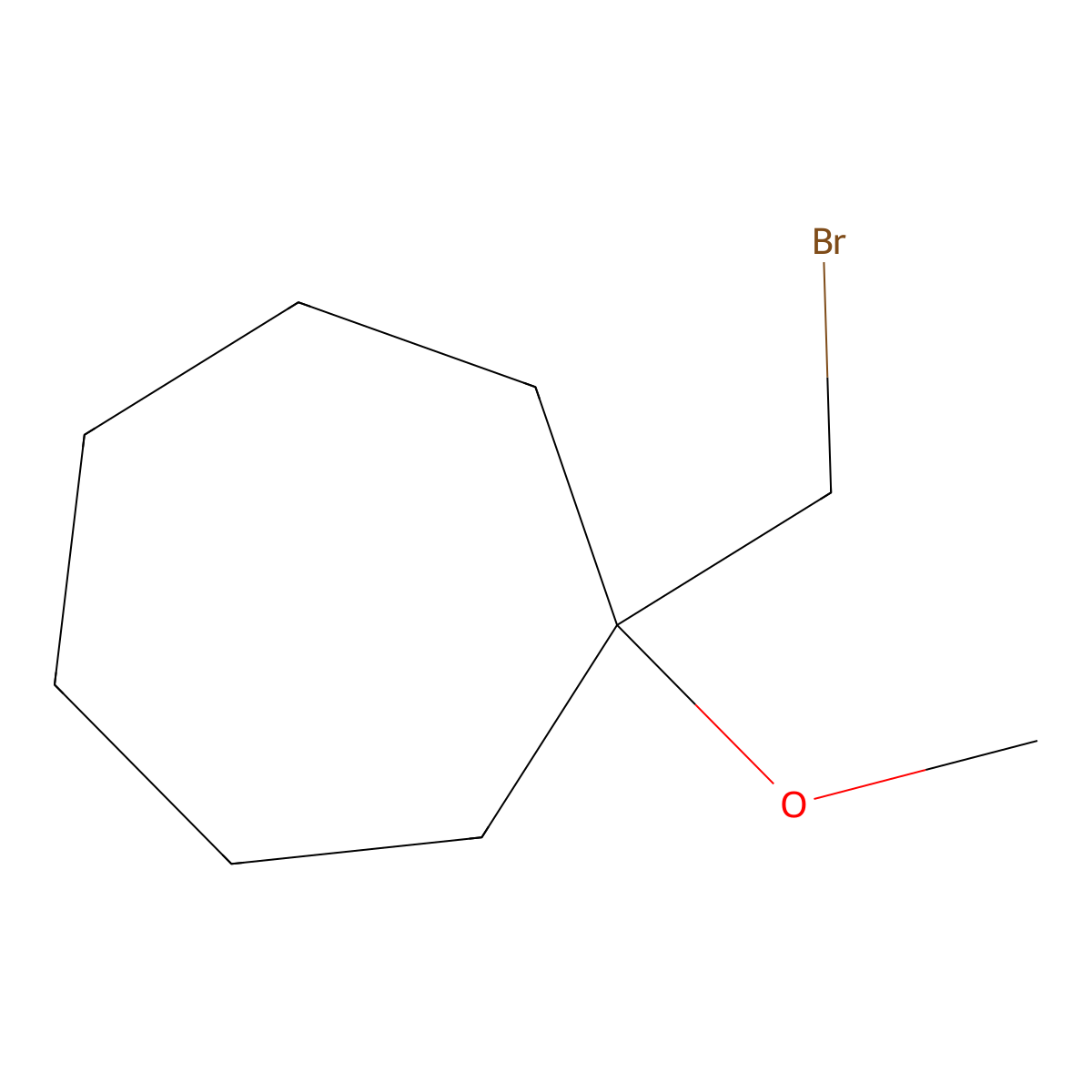 1-(Bromomethyl)-1-methoxycycloheptane molecular structure, CAS 1249558-52-8