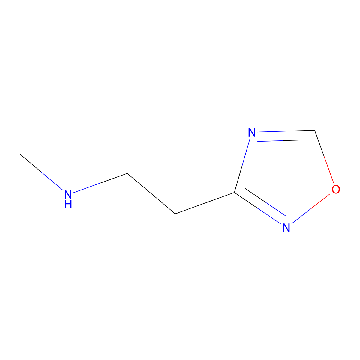 Methyl[2-(1,2,4-oxadiazol-3-yl)ethyl]amine molecular structure, CAS 1249558-72-2