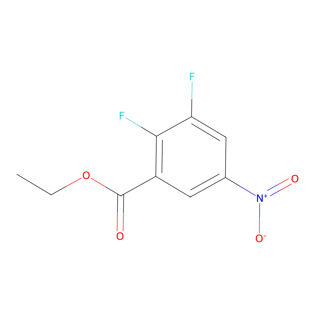 Ethyl 2,3-difluoro-5-nitrobenzoate molecular structure, CAS 1249558-76-6