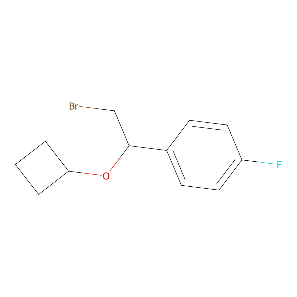 1-(2-Bromo-1-cyclobutoxyethyl)-4-fluorobenzene molecular structure, CAS 1249562-22-8