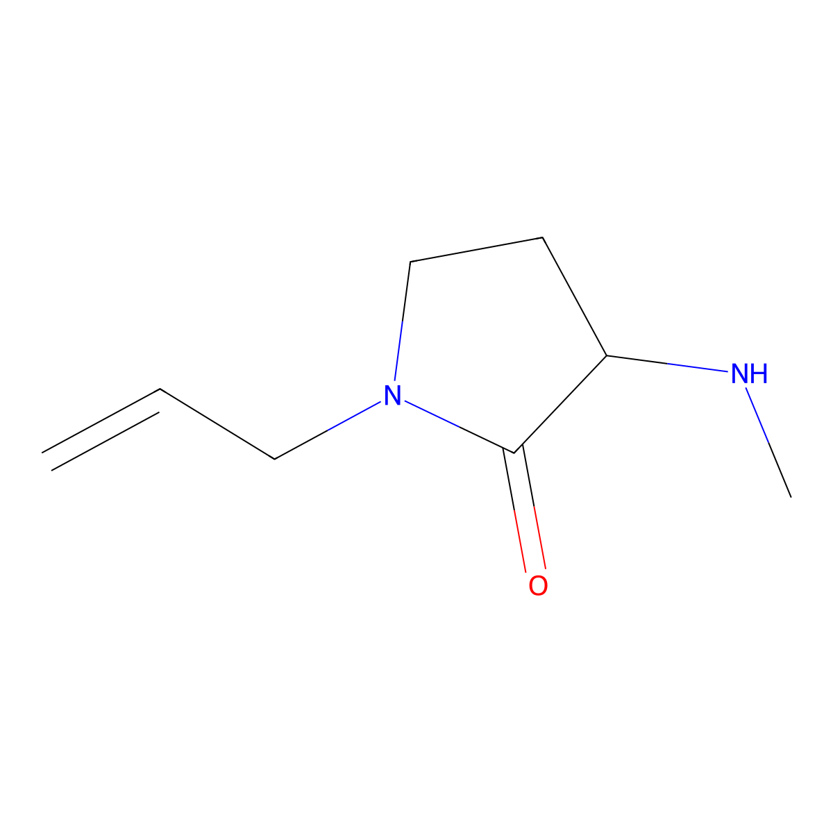 3-(Methylamino)-1-(prop-2-en-1-yl)pyrrolidin-2-one molecular structure, CAS 1249563-32-3