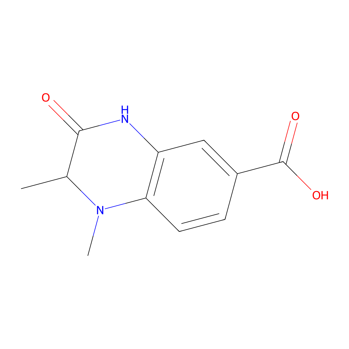 1,2-Dimethyl-3-oxo-1,2,3,4-tetrahydroquinoxaline-6-carboxylic acid molecular structure, CAS 1249563-59-4