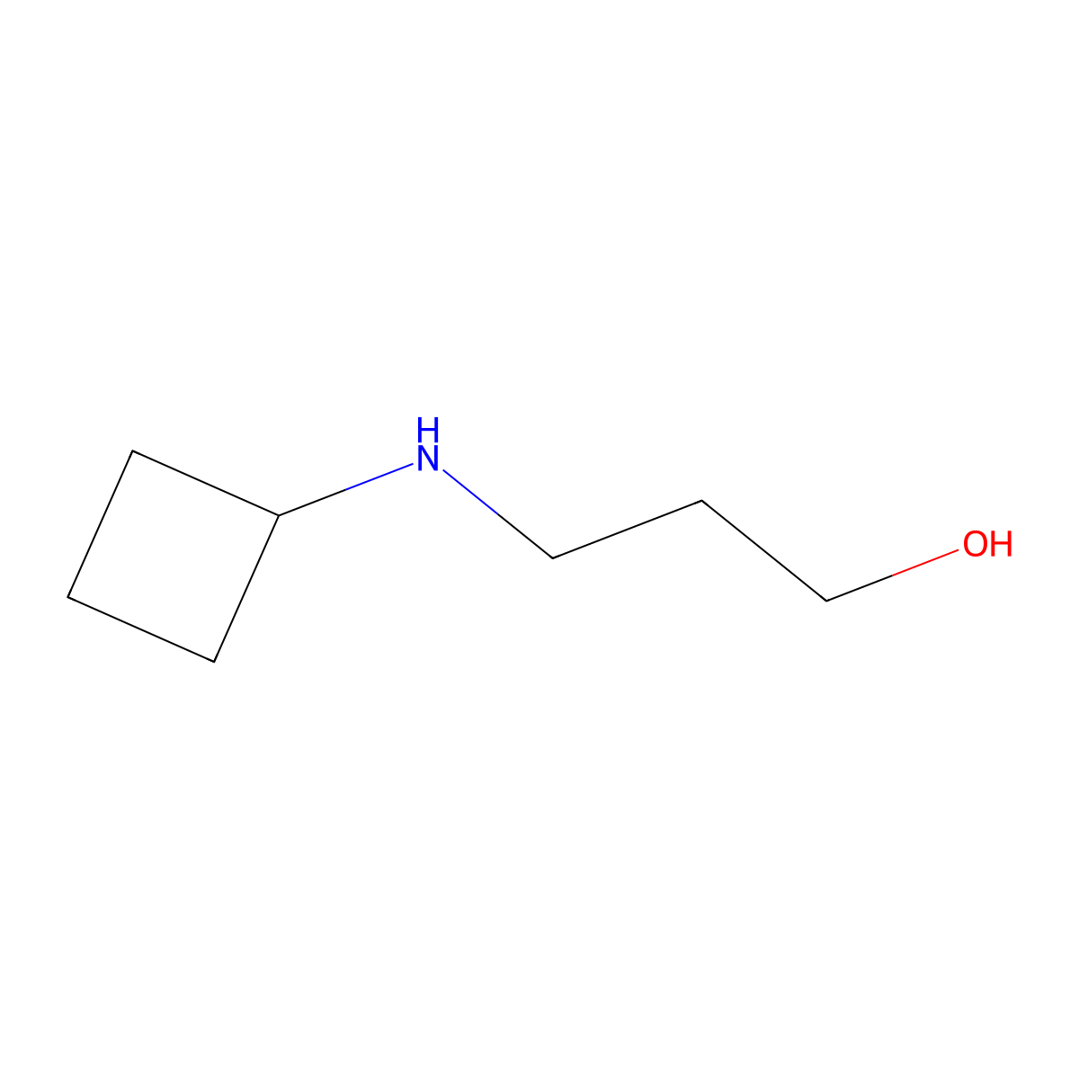 3-(Cyclobutylamino)propan-1-ol molecular structure, CAS 1249564-26-8