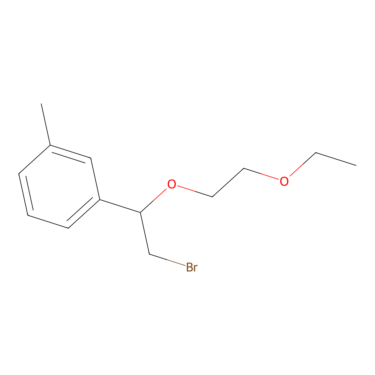 1-(2-Bromo-1-(2-ethoxyethoxy)ethyl)-3-methylbenzene molecular structure, CAS 1249564-42-8