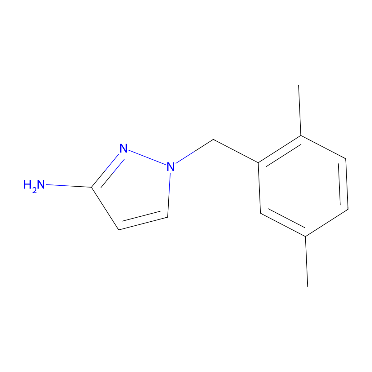 1-(2,5-Dimethylbenzyl)-1h-pyrazol-3-amine molecular structure, CAS 1249569-01-4
