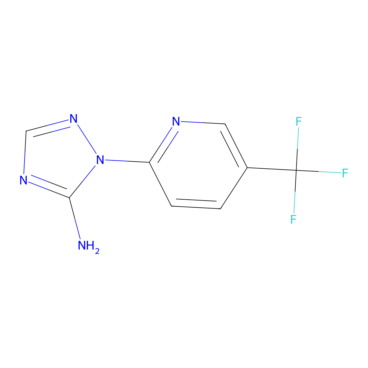 1-[5-(trifluoromethyl)pyridin-2-yl]-1H-1,2,4-triazol-5-amine molecular structure, CAS 1249569-04-7