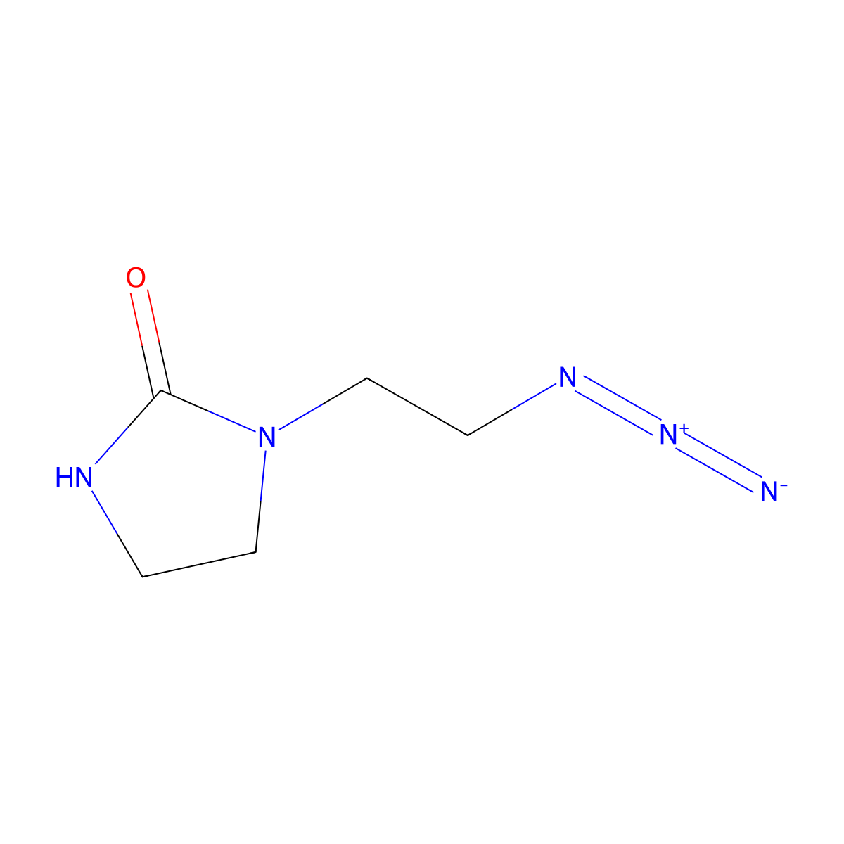 1-(2-Azidoethyl)imidazolidin-2-one molecular structure, CAS 1249569-68-3