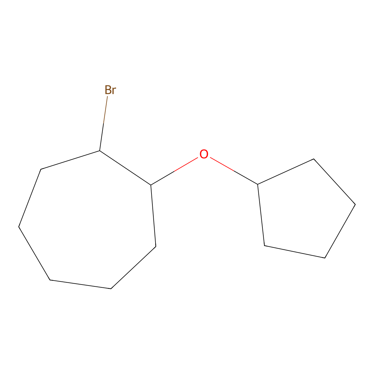 1-Bromo-2-(cyclopentyloxy)cycloheptane molecular structure, CAS 1249570-76-0