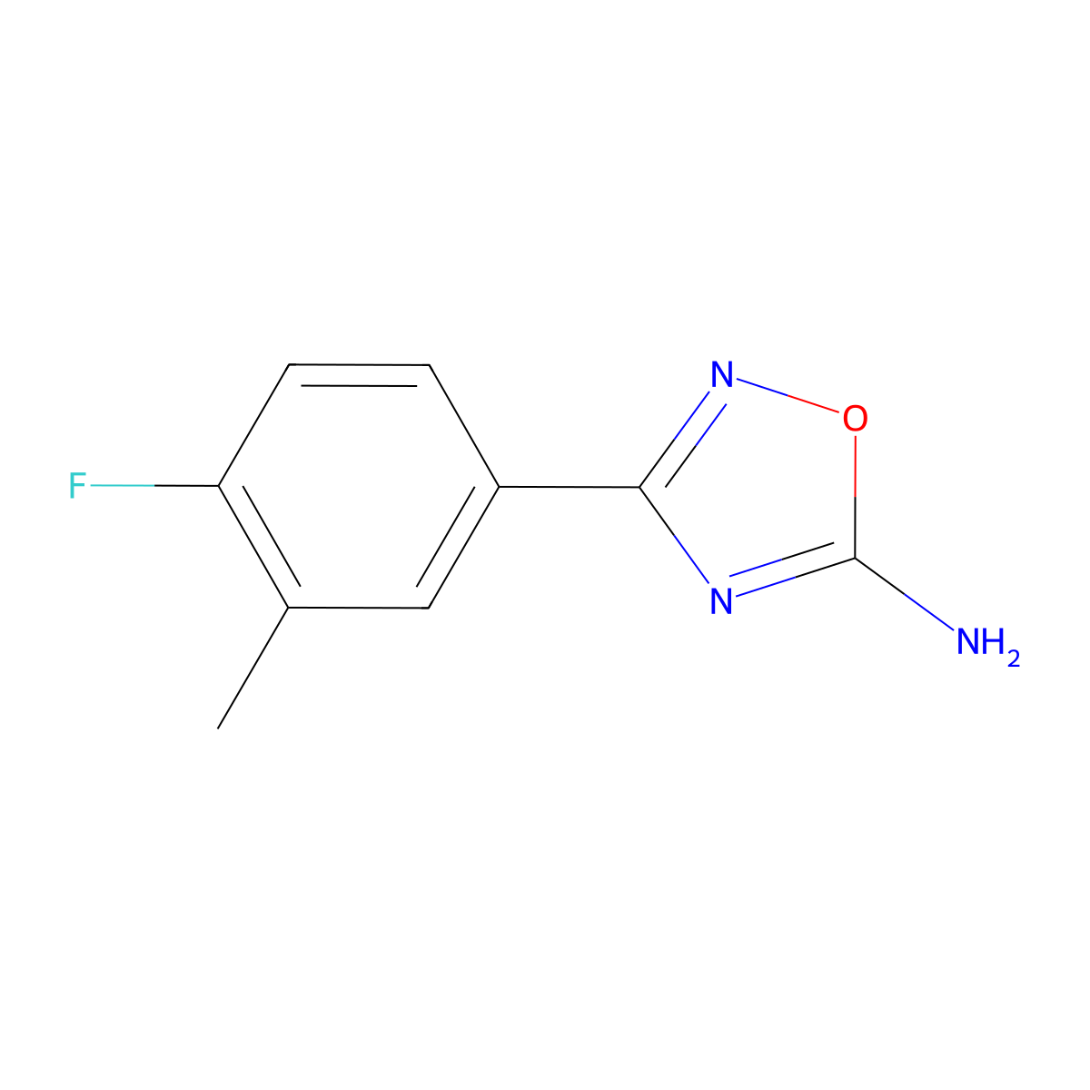 3-(4-Fluoro-3-methylphenyl)-1,2,4-oxadiazol-5-amine molecular structure, CAS 1249572-43-7