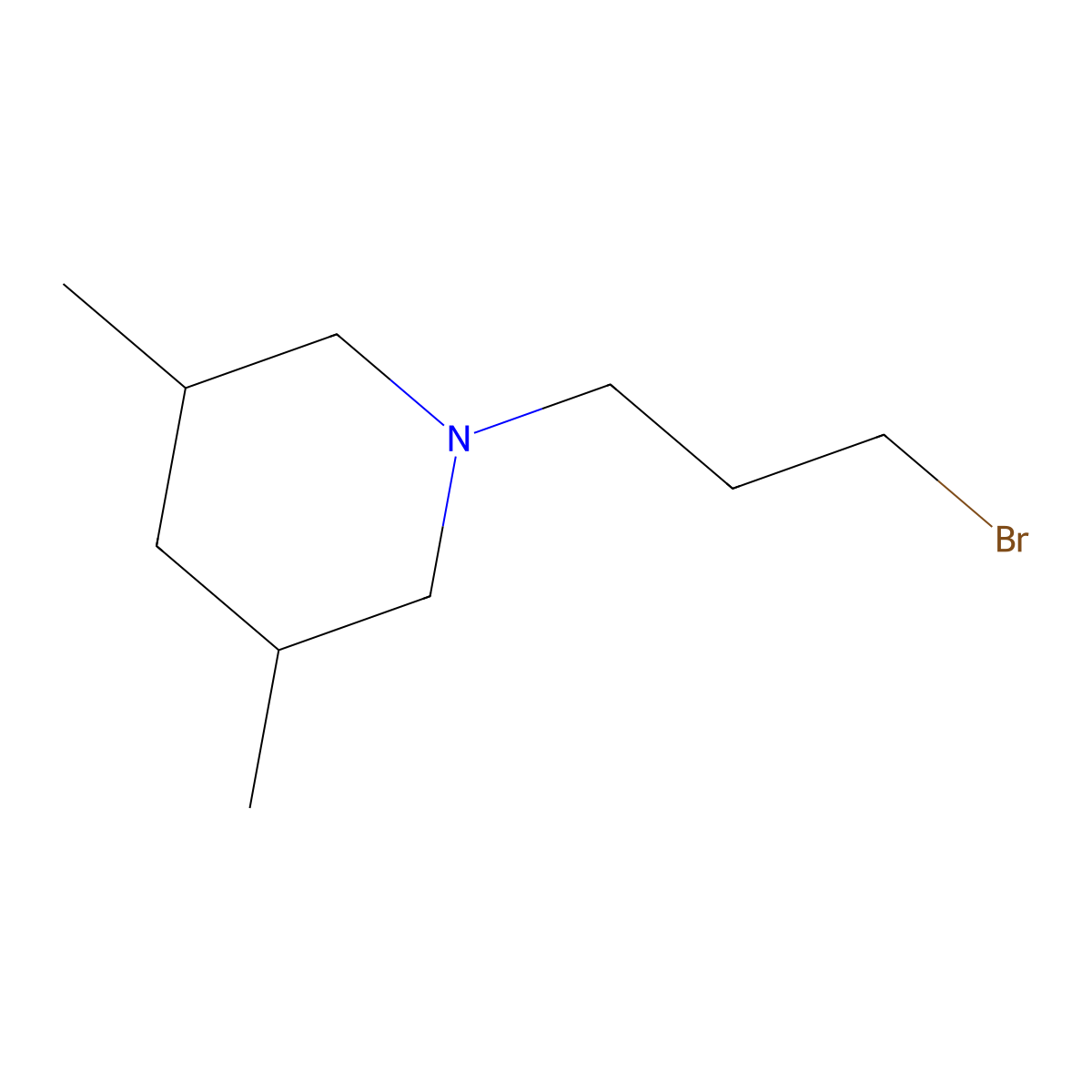 1-(3-Bromopropyl)-3,5-dimethylpiperidine molecular structure, CAS 1249572-62-0