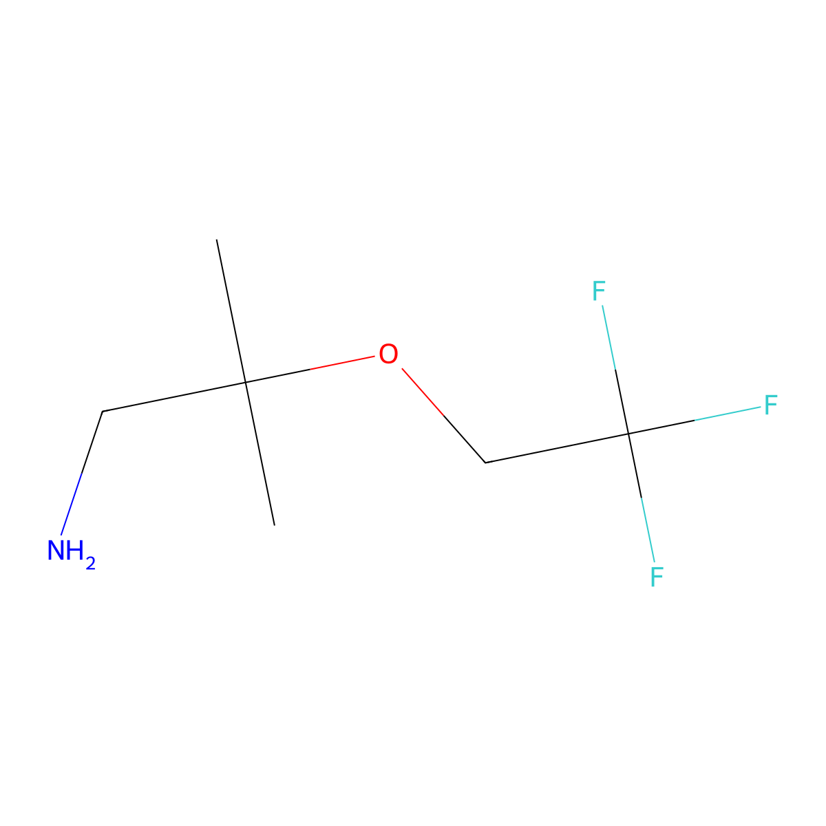 2-Methyl-2-(2,2,2-trifluoroethoxy)propan-1-amine molecular structure, CAS 1249573-00-9