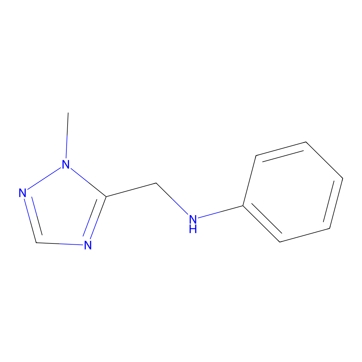 N-[(1-methyl-1H-1,2,4-triazol-5-yl)methyl]aniline molecular structure, CAS 1249575-95-8